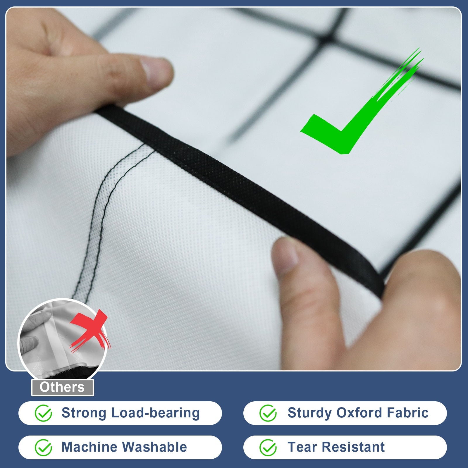 Kusmil Over the Door Shoe Organizer, 28 Large Pockets Hanging Shoe Organizer, White